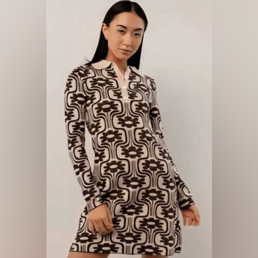 Polagram Floral Sweater Dress